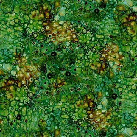 Spindrift Surge Cotton Fabric in Green by Designer Ocllo Mason