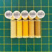 Load image into Gallery viewer, Gutermann - Sew All Thread 100m - Yellow / Cream Range