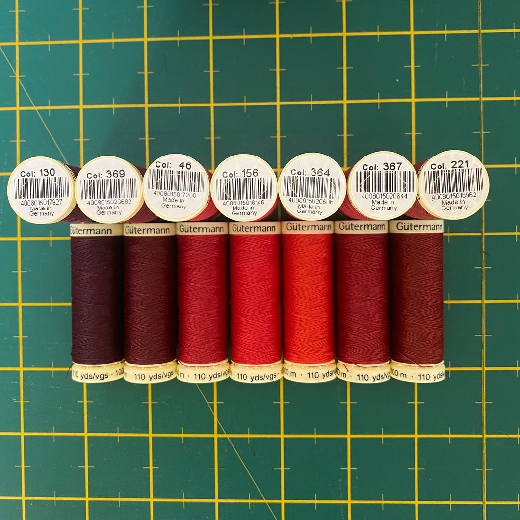 Gutermann - Sew All Thread 100m - Red / Burgundy Range