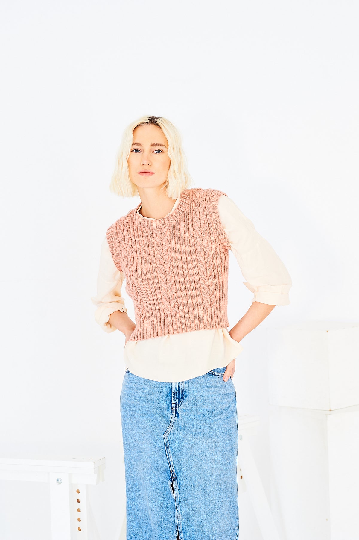 Stylecraft Pattern 10143 - 4 Designs for Jumper Vest or Cardigan
