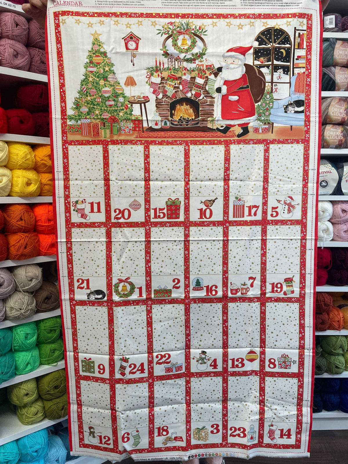 Jolly St Nick Advent Calendar Panel