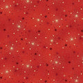 Red fabric with gold stars pattern