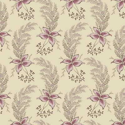 English Garden Orchid Sugar and Cream - Edyta Sitar - PER QUARTER METRE English Garden Orchid Sugar and Cream - Edyta Sitar - PER QUARTER METRE