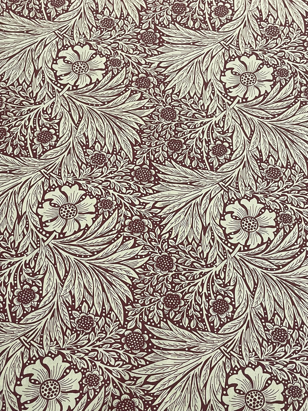 Pima Cotton Lawn Burgundy Flowers SI0258D