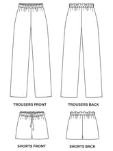 Load image into Gallery viewer, Jamie Pyjama Bottoms and Shorts - Tilly and the Buttons Pattern
