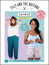 Load image into Gallery viewer, Jamie Pyjama Bottoms and Shorts - Tilly and the Buttons Pattern
