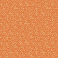 A repeating floral pattern in light beige on a warm orange background, filling the entire frame.