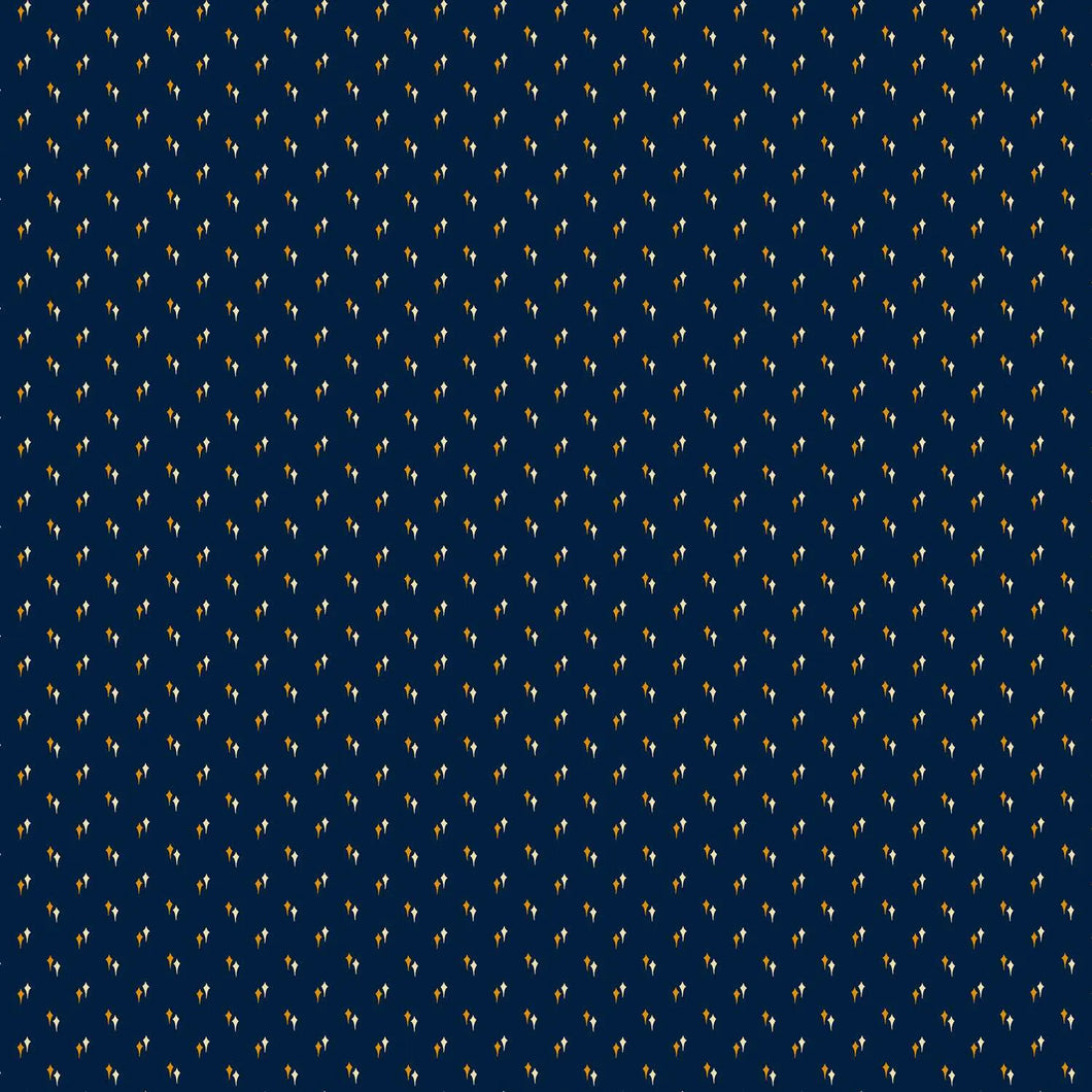 Indigo Cheddar II By Andover Fabrics - Kites Indigo 1144-B