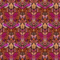 Luxe Damask Birds Pink 2612-P by Makower