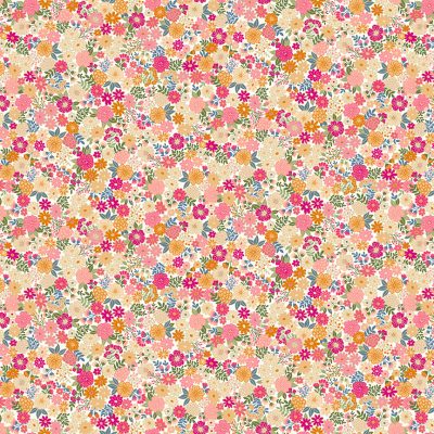Luxe Mini Floral Cream 2616-Q by Makower