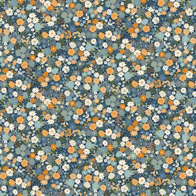 Luxe Mini Floral Navy 2616-B by Makower