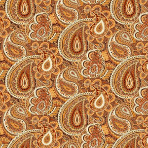 Luxe Paisley Rust 2615-N by Makower