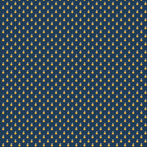 Indigo Cheddar II By Andover Fabrics - Pinstripe Circles Indigo 1142-B