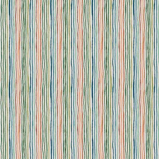 Pattern of vertical stripes in various colors on a light background