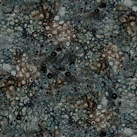 Spindrift Surge Cotton Fabric in Grey Black by Designer Ocllo Mason