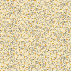 Indigo Cheddar II By Andover Fabrics - Swirly Dots Cream 1141-L