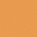 A repeating pattern of small brown doodle prints on a warm orange background.