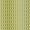 A repeating vertical stripe pattern in muted olive green and beige, with small stylized floral or heart-like motifs inside the stripes.
