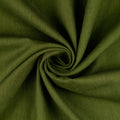Close-up of green linen fabric with folds