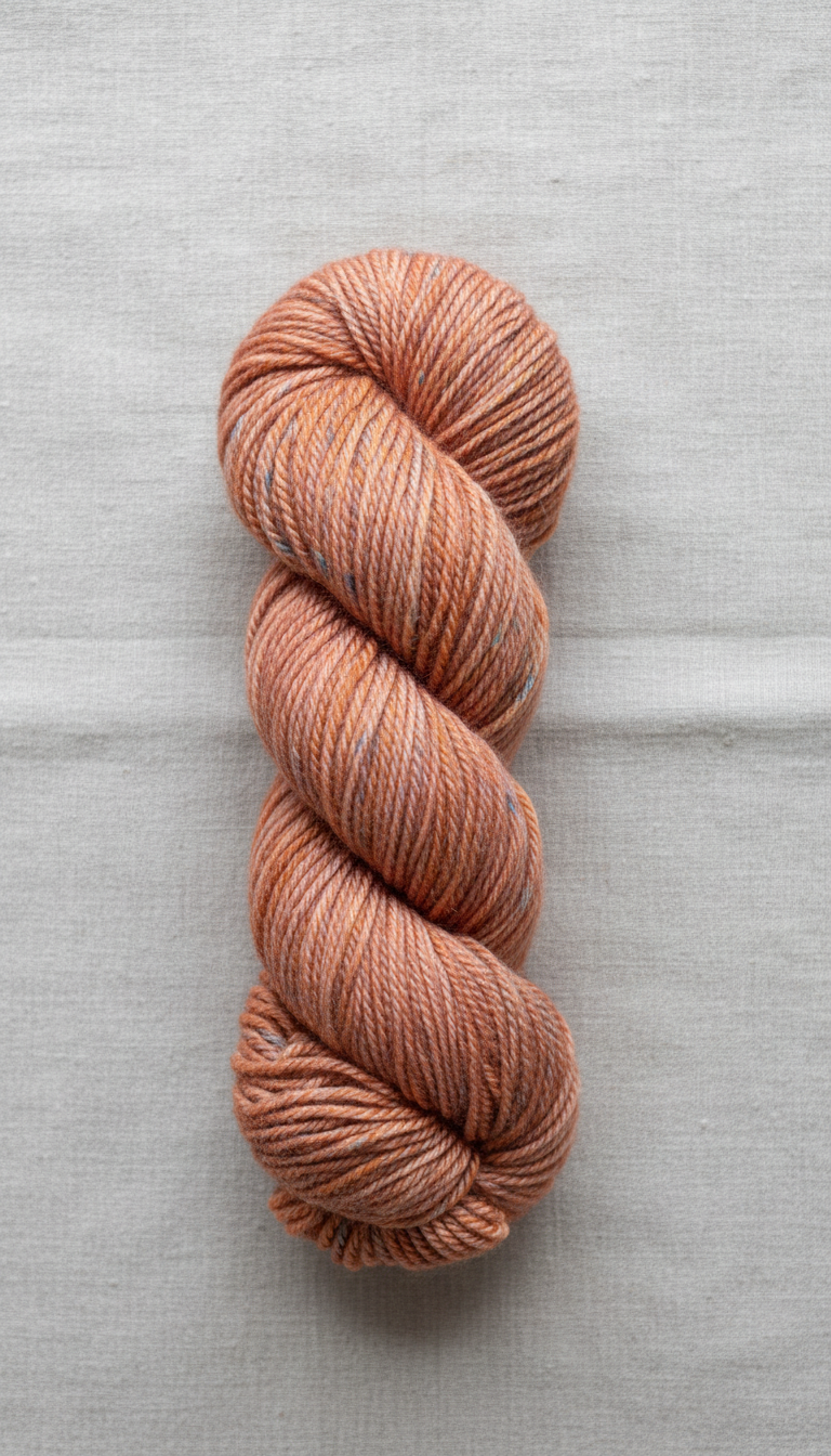 Rosy Clay Wool Yarn Skein