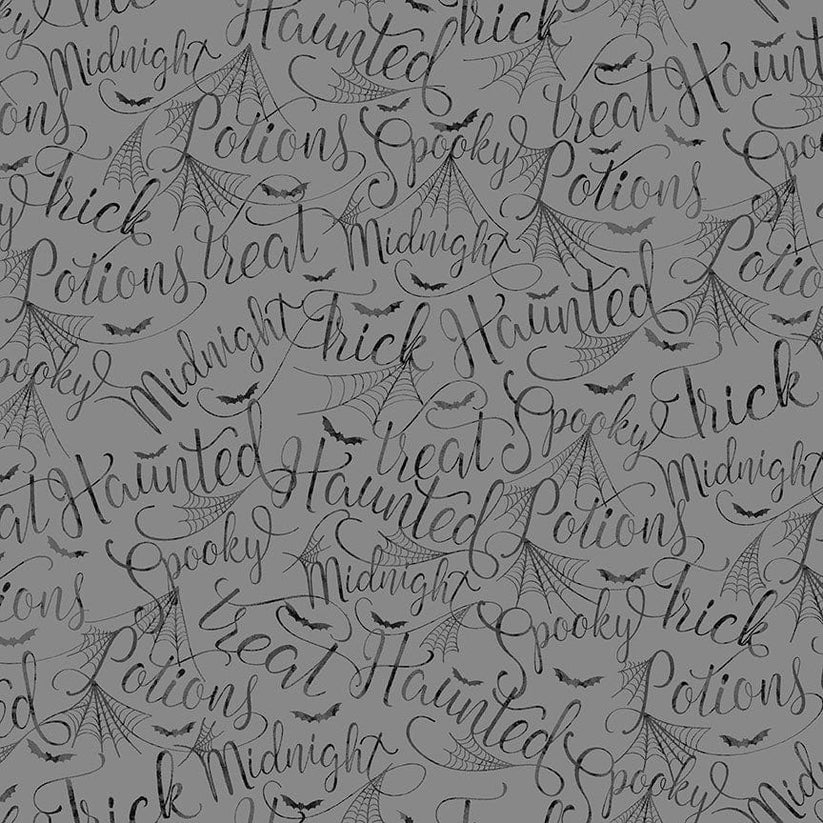 Mystery Manor Cryptic Script Grey