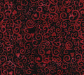 Island Batiks - 6/1003- Swirl Hearts - Black