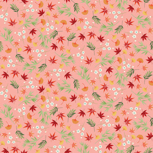 Makower - Michiko - Foliage Pink