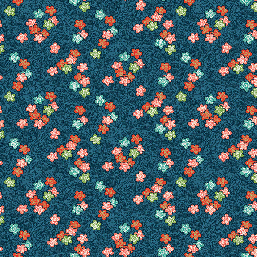 Makower - Michiko - Bushclover Blue