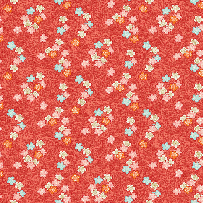 Makower - Michiko - Bushclover Red
