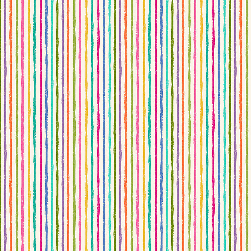 Makower - Beside The Sea - Chalky Stripe on White