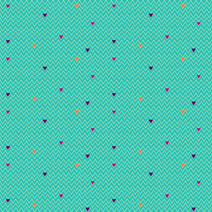 Henna Zig Zag Turquoise By Beth Studley
