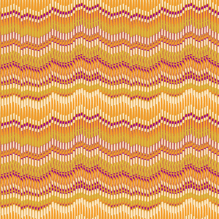 Henna Moire Stripe Yellow