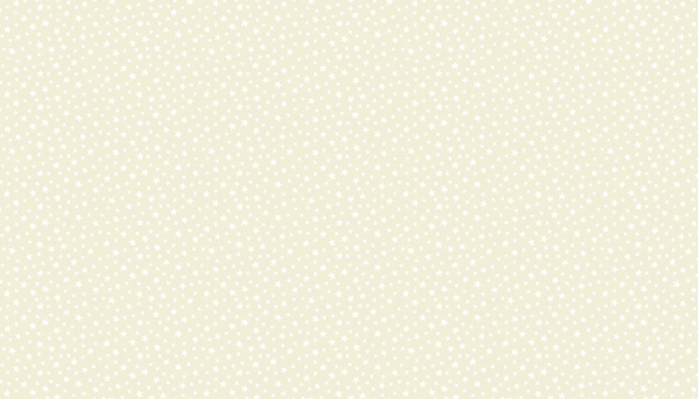 Makower - Essentials Collection - White Star on Cream Background