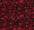 Island Batiks - 6/1001-Tossed Hearts - Black