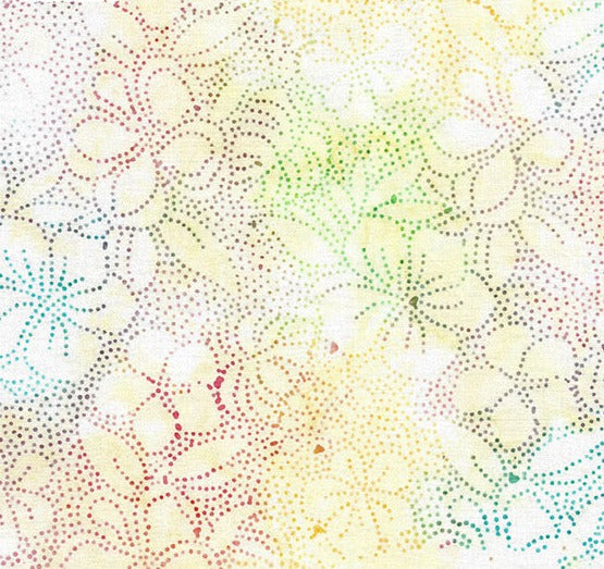 Island Batiks - 6/1021 - Dot Hibiscus - Rainbow