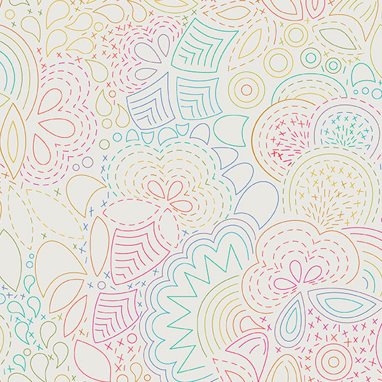 Alison Glass - Art Theory Rainbow Stitched - Day