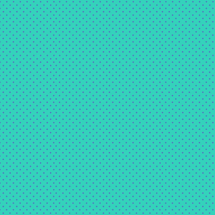 Makower - Spot - TB - Blue Spot On Turquoise
