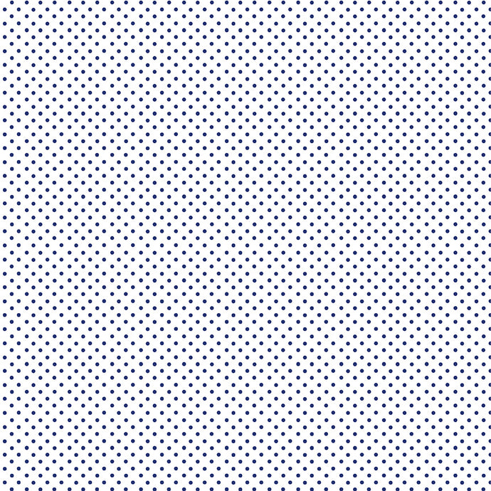 Makower - Spot - WB9 - Navy Spot On White