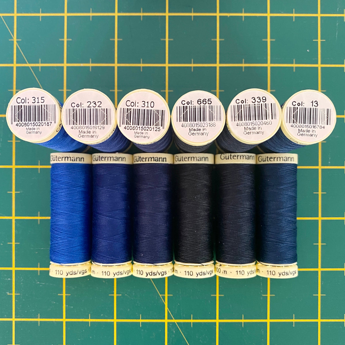 Gutermann - Sew All Thread 100m - Deep Blue Range