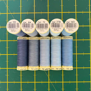 Gutermann - Sew All Thread 100m - Grey / Blue Range