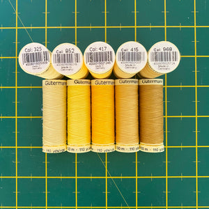 Gutermann - Sew All Thread 100m - Yellow / Cream Range