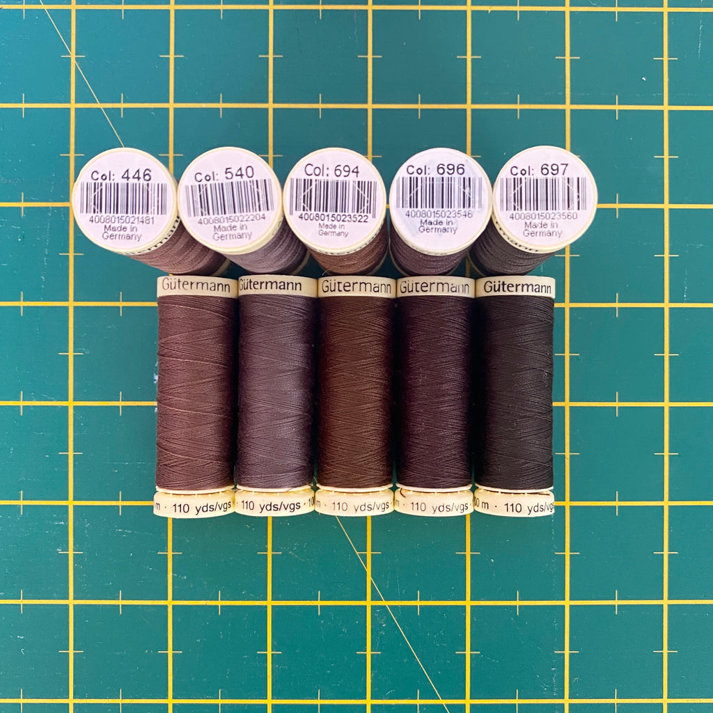 Gutermann - Sew All Thread 100m - Brown Range