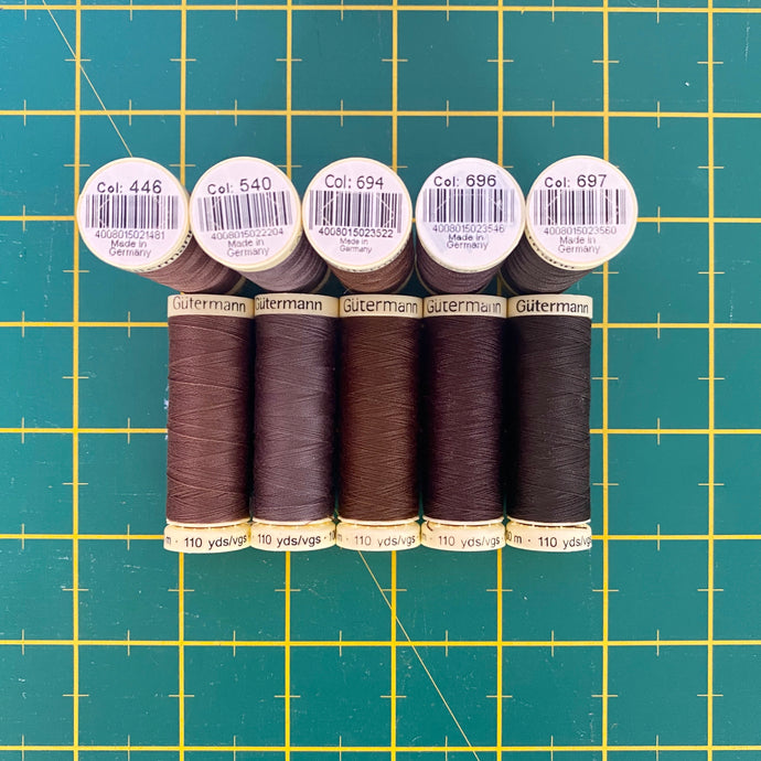 Gutermann - Sew All Thread 100m - Brown Range
