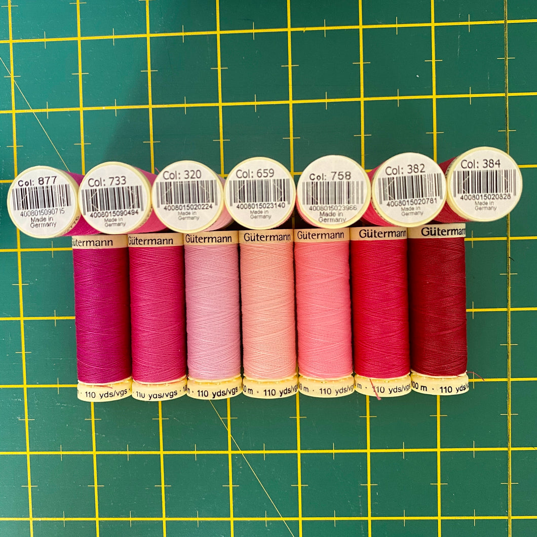 Gutermann - Sew All Thread 100m - Pink Range
