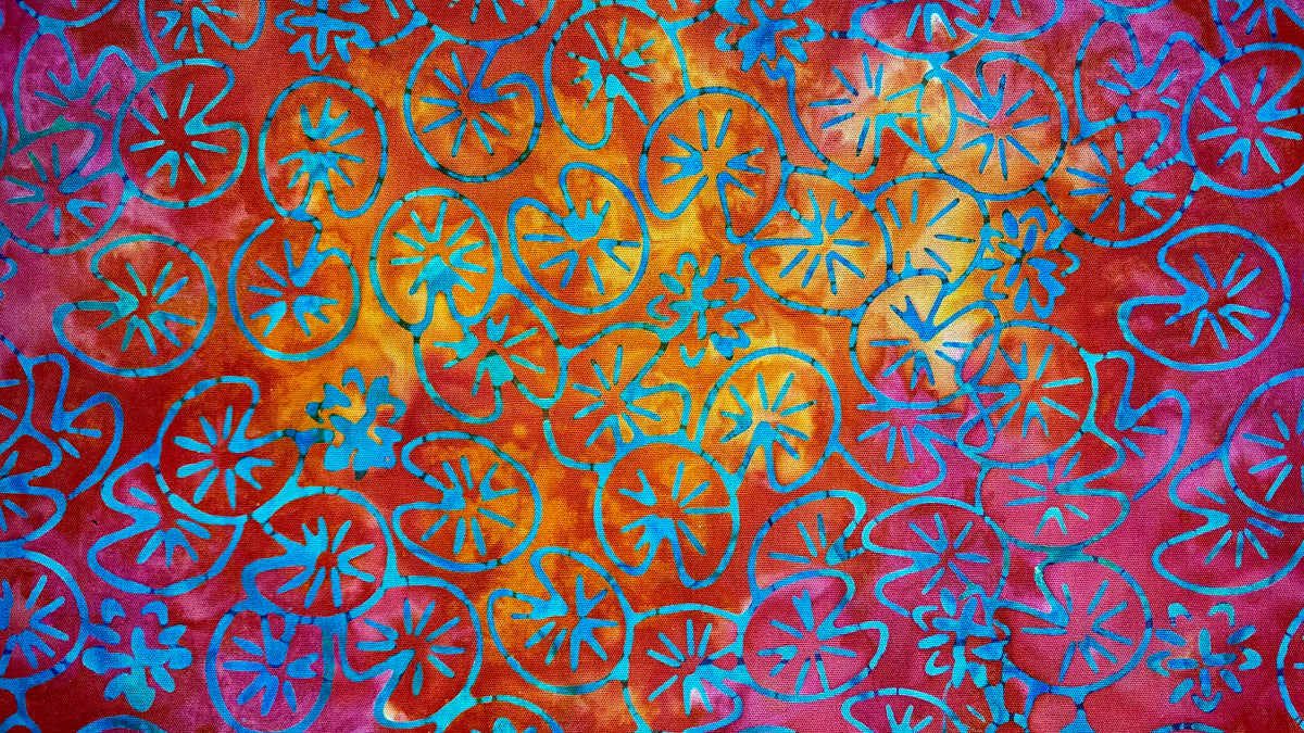 Batik - Autumn Lily pad