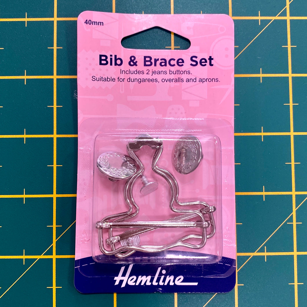 Hemline - Bib and Brace Set - Includes 2 Jeans Buttons