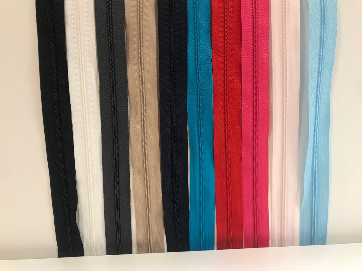 zips 22" (55cm) various colours-each