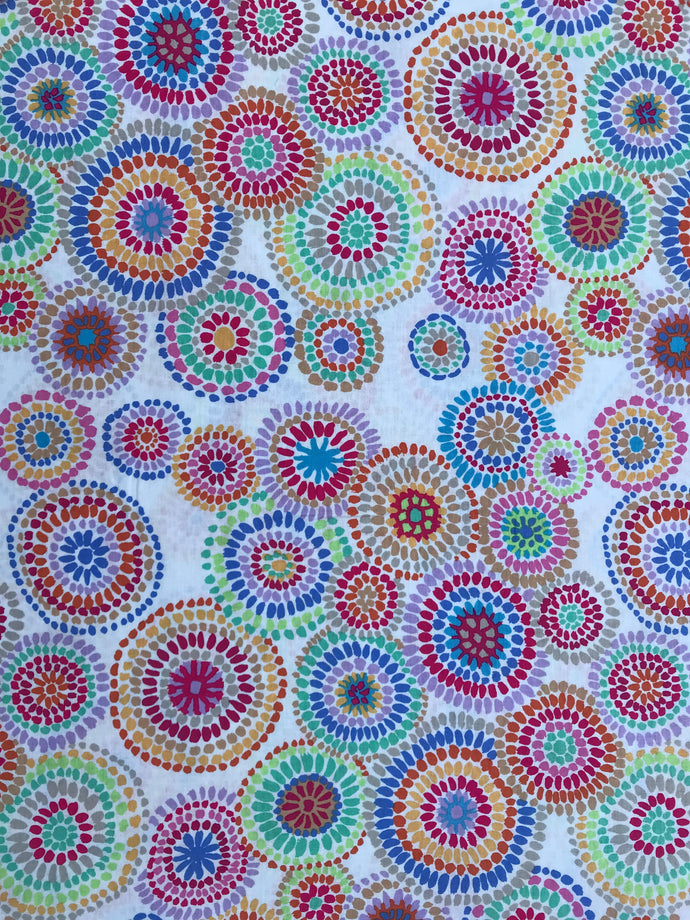 Kaffe Fassett Collective - Mosaic Circles - White