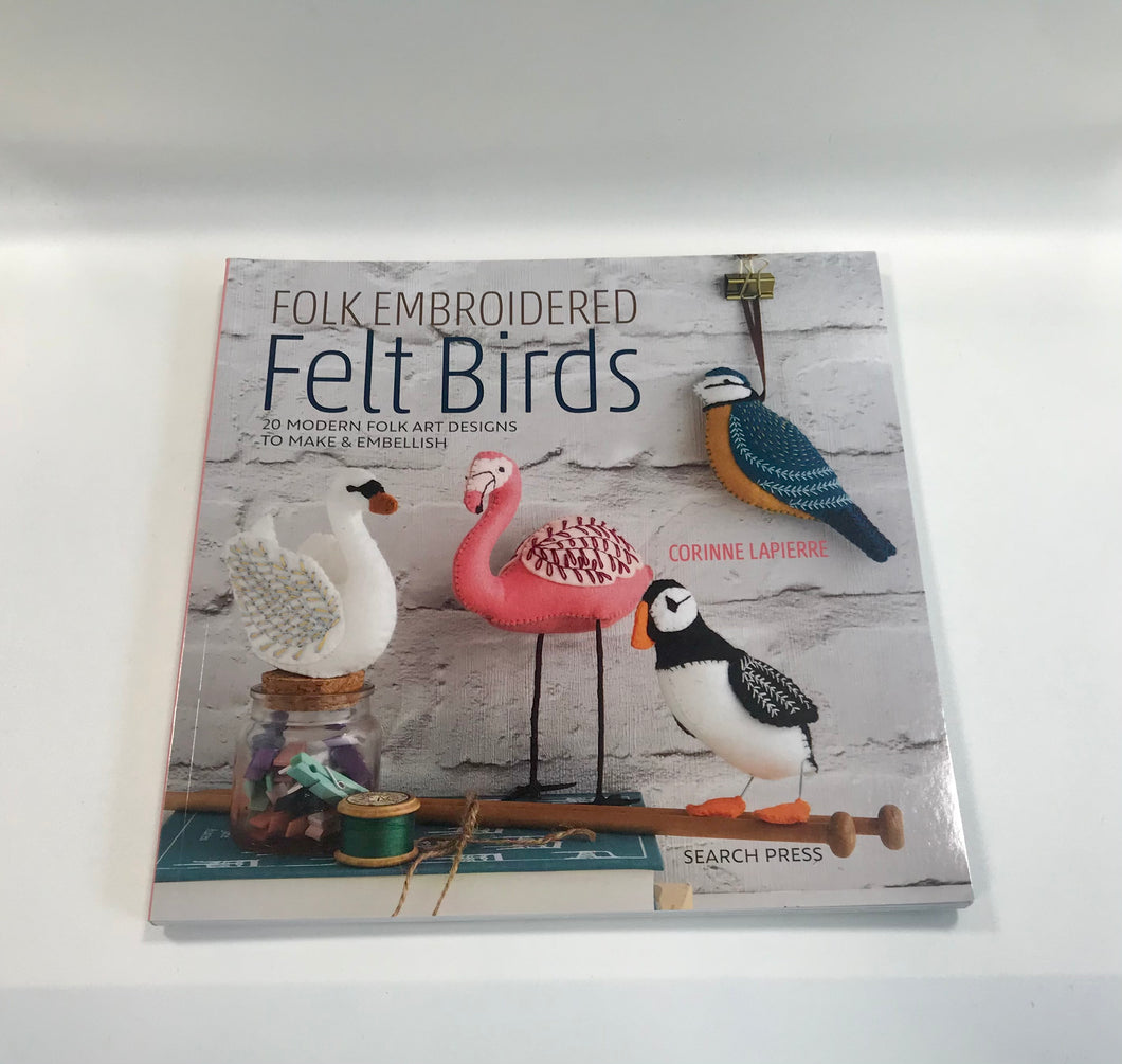 Folk Embroidered Felt Birds by Corrine Lapierre