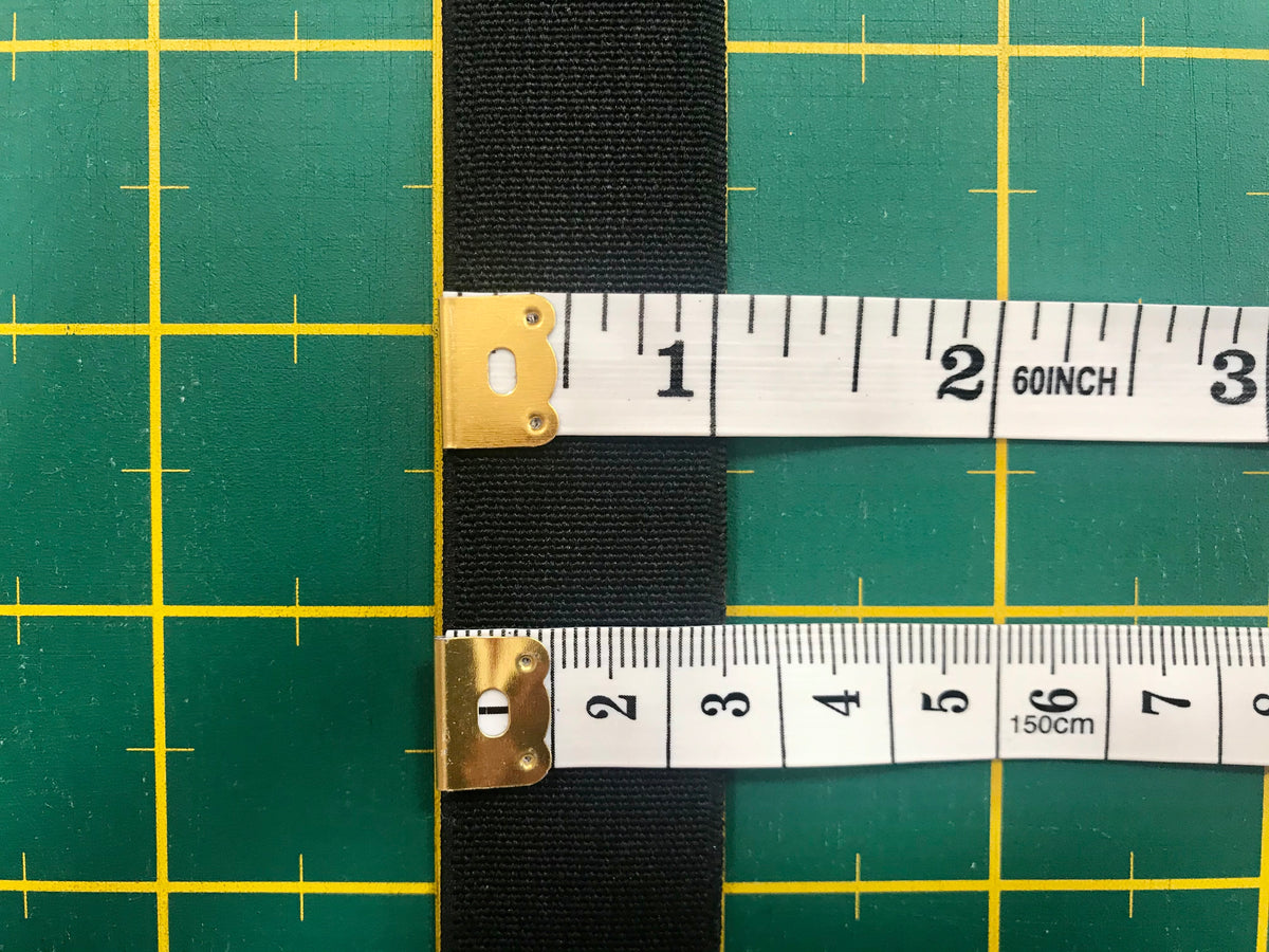 Hemline 1" (2.5cm) elastic Black or White